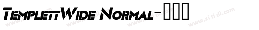 TemplettWide Normal字体转换